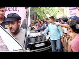 Salman Khan With High Security Cast Vote For  Maharashtra Assembly Election 2024