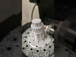 Making a set of pinion gears on the PocketNC 5 axis desktop cnc mill #cnc #rccar #foryou