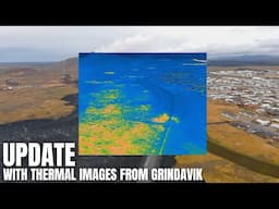 Grindavik Seen With a Thermal Camera From a Drone