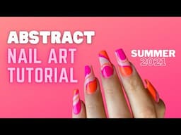 Abstract Nail Art Tutorial | Summer 2021 Nail Trend | AKA Aesthetic Nails or Swirl Nails