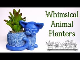 Whimsical DIY Cute Cat Plant Pot in Polymer Clay