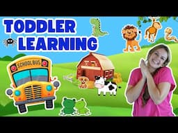 Toddler Learning Videos with Miss Katie! Learn First Words, Animals, Nursery Rhymes - Baby Videos