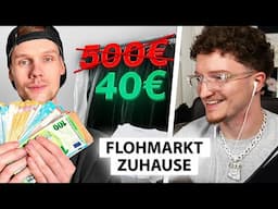 Justin reagiert auf FLOHMARKT bei SASCHA! 🛒