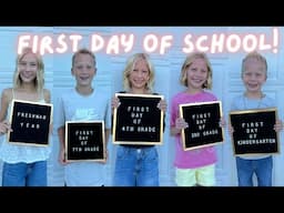 First day of School! High school, middle school, and kindergarten!!