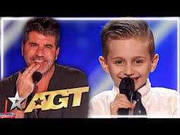 CUTE Young Comedian CHARMS The Judges on America's Got Talent!