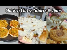 Chicken Cheese Buns / Sandwich/ Chicken Cheese Bread #cheese #chicken #food #recipe #sliders