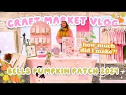 CRAFT MARKET VLOG 🛍️ vending at Bells Pumpkin Patch 2024 🎃 how much money did I make?! 💰