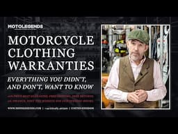 Motorcycle clothing warranties. Everything you didn't, and don’t, want to know