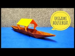 Origami Houseboat | Origami Boat | Origami tutorial | Paper craft