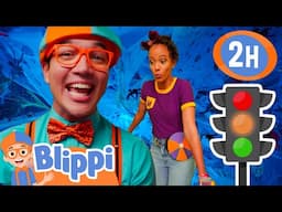 BLIPPI Plays RED LIGHT GREEN LIGHT! |  Blippi and Meekah Best Friend Adventures