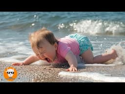 Funny CRYING Babies Play At the Beach #2 - Funny Baby Videos || Just Funniest