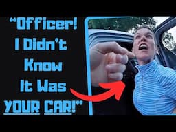 r/EntitledPeople - Smug Karen Destroys a COP'S CAR Thinking It's Mine! Ruins Her Life lol