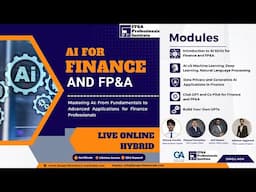 AI for Finance and FP&A Webinar ||  November || FP&A Professionals Institute