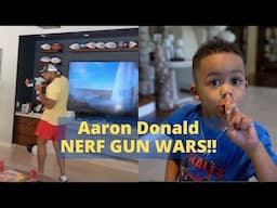 FAMILY NERF GUN WARS + PRIVATE JET TRIP | AARON DONALD