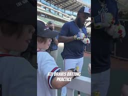 Braves Batting Practice for the birthday boy!