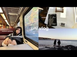 Uni Vlog: Weekend study sesh, One day getaway, Work-life balance🚌🪽