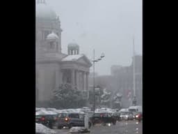 Snowfall in Belgrade