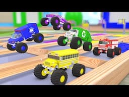 Learn Colors with  Monster Truck Racing for Toddlers to Learn the Colors and have Fun