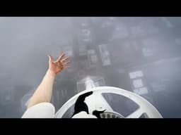 climbing LA's tallest skyscraper in a cloud (1100ft)