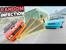 Random Car INFECTION But We Turn On PINBALL PHYSICS In BeamNG Drive