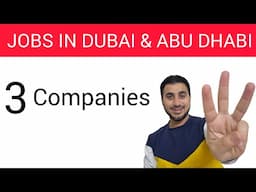 JOBS IN ABU DHABI AND DUBAI WALK IN INTERVIEW 3 COMPANIES NOVEMBER