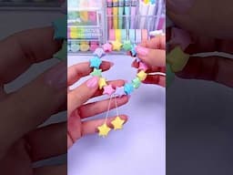 Cómo hacer una Pulsera de Estrellas  ⭐️  #shorts #diy #manualidades #youtubeshorts #ideas #regalos