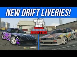 GTA 5: ALL NEW Drift Car Liveries - Details & Showcase! (Bottom Dollar Bounties DLC)