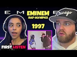 KAREN DIDN'T KNOW EMINEM'S BATTLE BACKGROUND! Eminem at the 1997 Rap Olympics (FIRST TIME REACTION)