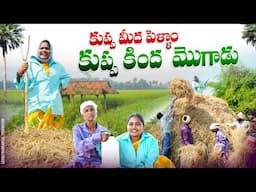 కుప్ప మీద పెళ్ళాం కుప్ప కింద మొగుడు||పెళ్ళాం ఈత కల్లుకు మరిగింది||village comedy|dhoom dhaam channel