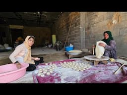 Baking Local Bread with Farideh and Her Daughter