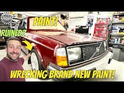 I WRECKED MY BRAND NEW PAINT JOB - Abandoned Volvo 245 DL