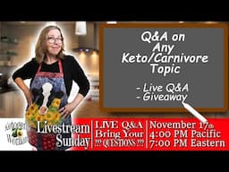 Live Q&A Keto/Carnivore Questions | Ask Me Anything and Giveaway!