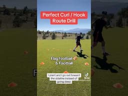 Youth Flag Football 101 Drill | Basic Hook / Curl Route Drill that WORKS #flagfootball #shorts