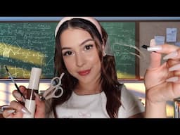 ASMR $5 Eyebrows in School Classroom! 🤨✂️