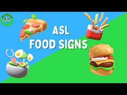 Learn ASL Food Signs for Kids /How to Sign Food Words in American Sign Language (EASY)