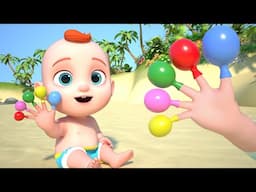 Balloon Finger Family (Beach Version) | Finger Family Song 8 Minutes + More Nursery Rhymes