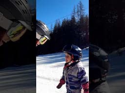 Getting after it with my 3 year old daughter. ❤️⛷️ #toddler #cute #momlife