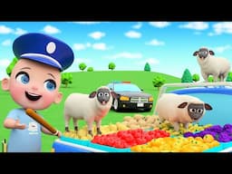 Baby Police Rescues Lost Lambs: Funny Animals Videos for Kids & Toddlers by Children Nursery Rhymes