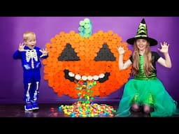 Oliver and Mom in Halloween Prep Challenge