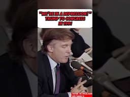 Trump Warns Congress: 'We Are in a Depression' (1991) #Shorts