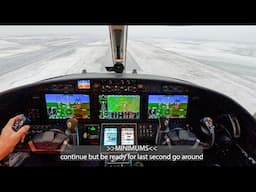 Citation CJ3+ ILS approach in bad weather!