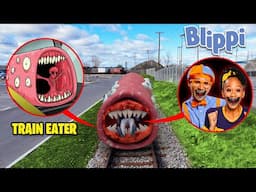 TRAIN EATER EATS BLIPPI & MEEKAH !! (BLIPPI EXE)