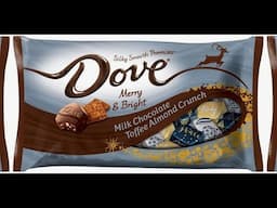 Dove Milk Chocolate Toffee Almond Crunch Review! Dove Christmas Chocolate Review!