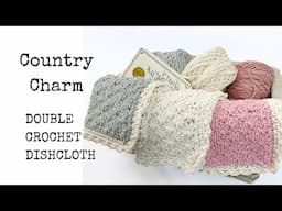 Quick and Easy Double Crochet Dishcloth Tutorial - Free Crochet Pattern on Blog