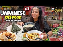 Only Eating JAPANESE CONVENIENCE STORE FOOD for 24 hours | Don Don DONKI