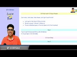 Target 60+ | CA Final Audit 1.5 Days Planner | CA Shubham Keswani (AIR 8)