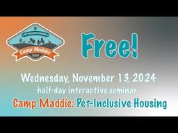 Join us at Camp Maddie: Pet-Inclusive Housing Edition! with HEART LA