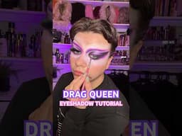 DRAG QUEEN EYESHADOW TUTORIAL 💜 #dragtransformation #dragmakeuptutorial #dragqueenmakeup #dragqueen