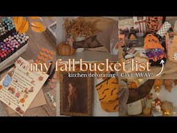 starting my fall bucket list 🍂🎃 kitchen decorating + GIVEAWAY