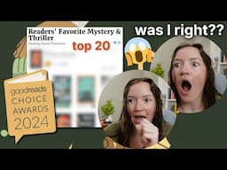 Reacting to the 2024 Goodreads Choice Awards (Mystery/Thriller - Top 20) 🏆